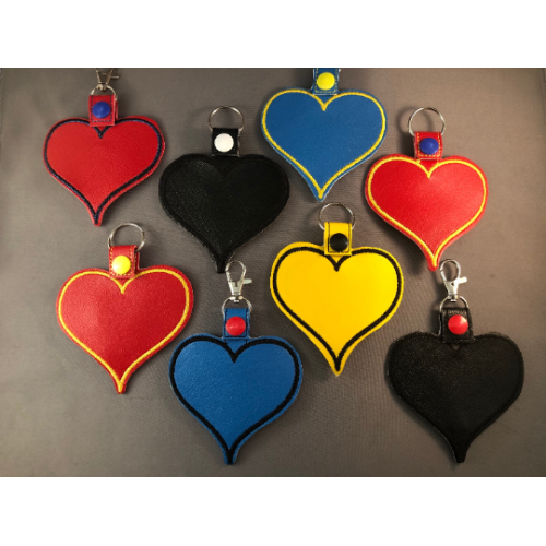 Heart Key Fob - Comic Heroes, Villains, Heroines, and Villainesses