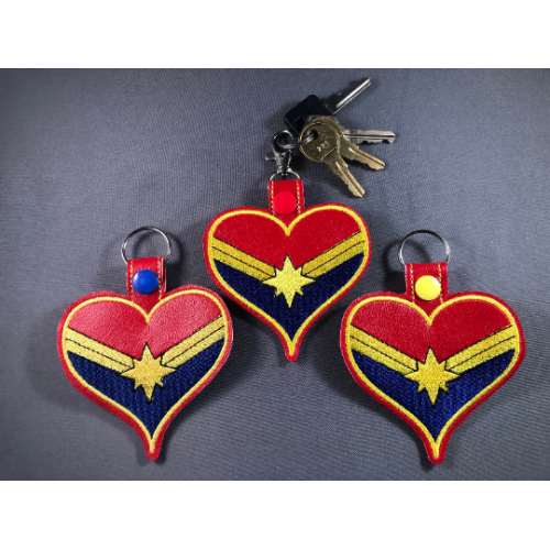 Heart Key Fob - Comic Heroes, Villains, Heroines, and Villainesses