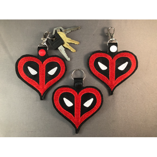 Heart Key Fob - Comic Heroes, Villains, Heroines, and Villainesses