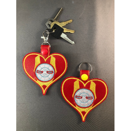 Heart Key Fob - Comic Heroes, Villains, Heroines, and Villainesses