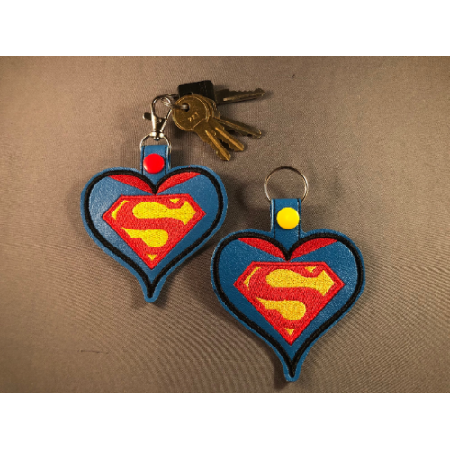 Heart Key Fob - Comic Heroes, Villains, Heroines, and Villainesses