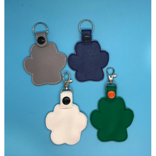 Key Fob - Large Paw Print with Heart
