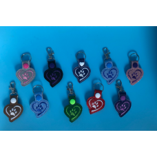 Key Fob - Paw Print Heart