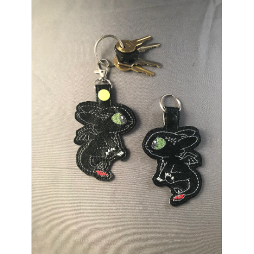 Key Fob - Snoot Boop - Green Baby, Blue Monster, Night Dragon, White Dragon, Fluffy Marshmallow Robot Inspired Keychains